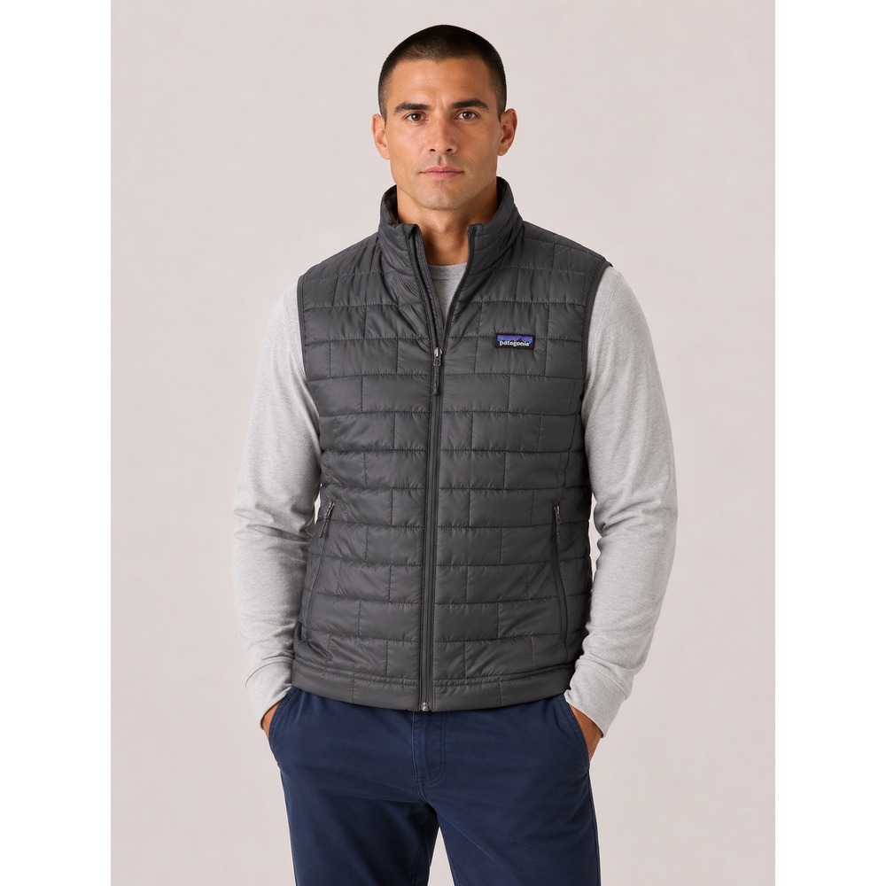 Patagonia Mens Nano Puff Vest Forge Grey Size Small NWT New